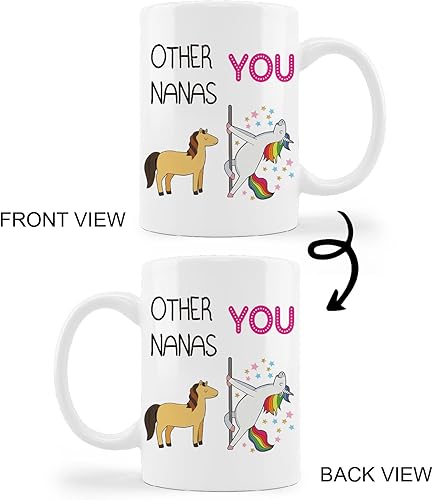 Miniatura 9 de Taza divertida de cerámica con texto en inglés "Other Godmothers VS You", taza de cerámica de 11 onzas, taza de té con leche y leche, cumpleaños de