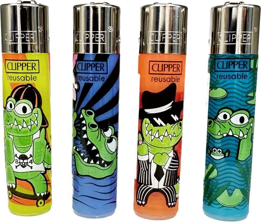 4 X Clipper Lighters Clipper Lighter New Edition, Clipper Lighters