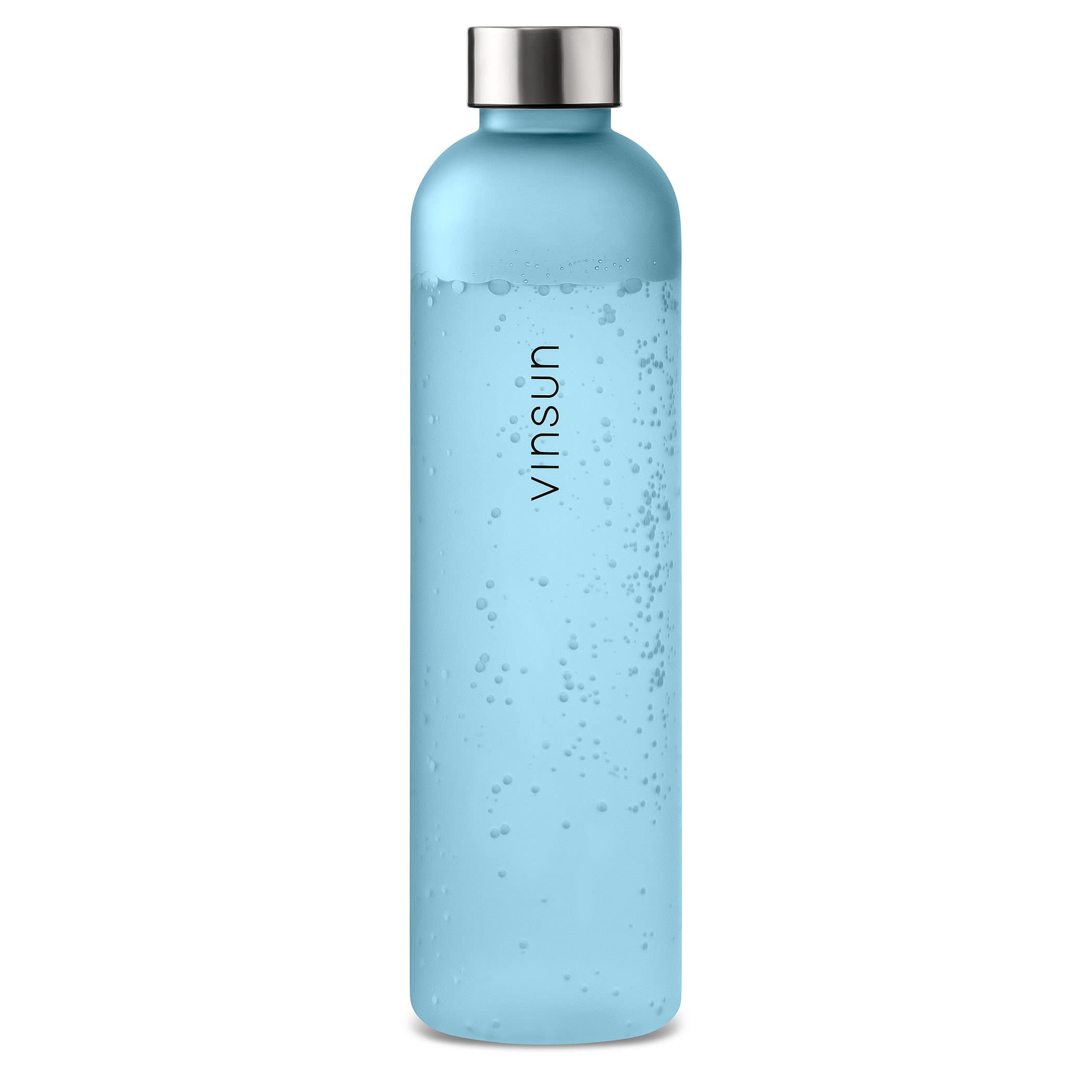 VINSUN Trinkflasche 650ml, 1000ml, 1500ml - auslaufsicher, Kohlensäure geeignet, BPA frei, Tritan - Leichte Wasser Flasche für Sport, Outdoor, Schule, Fahrrad, Büro