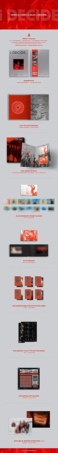 iKON 'i DECIDE.' 3rd Mini Album ランダムバージョンCD+96pフォトブック+14pア