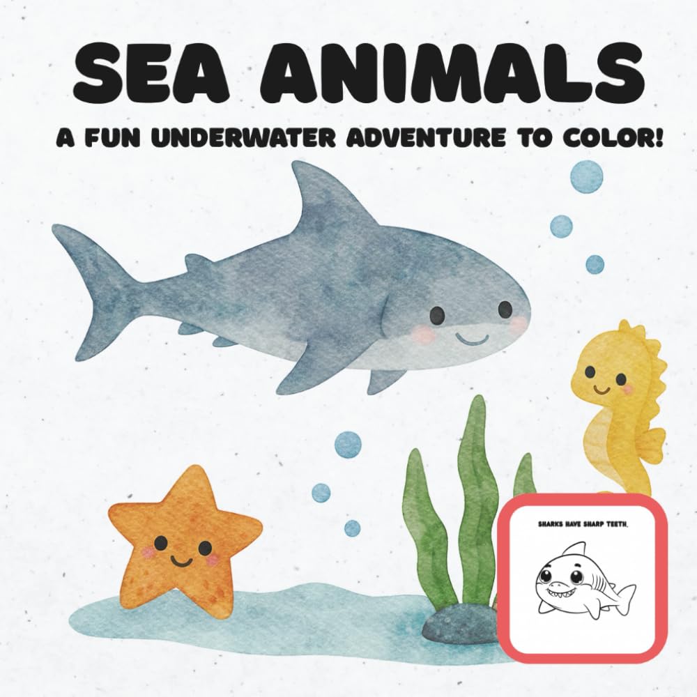 Sea Animals: A Fun Underwater Adventure to Color!