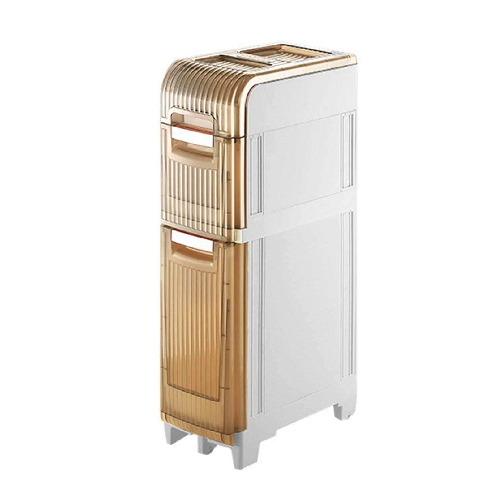 Aparador con cajón y costura Ultra estrecha para cocina, armario de suelo con cajones transparentes y ruedas, Ideal para baño, dormitorio y lavandería.