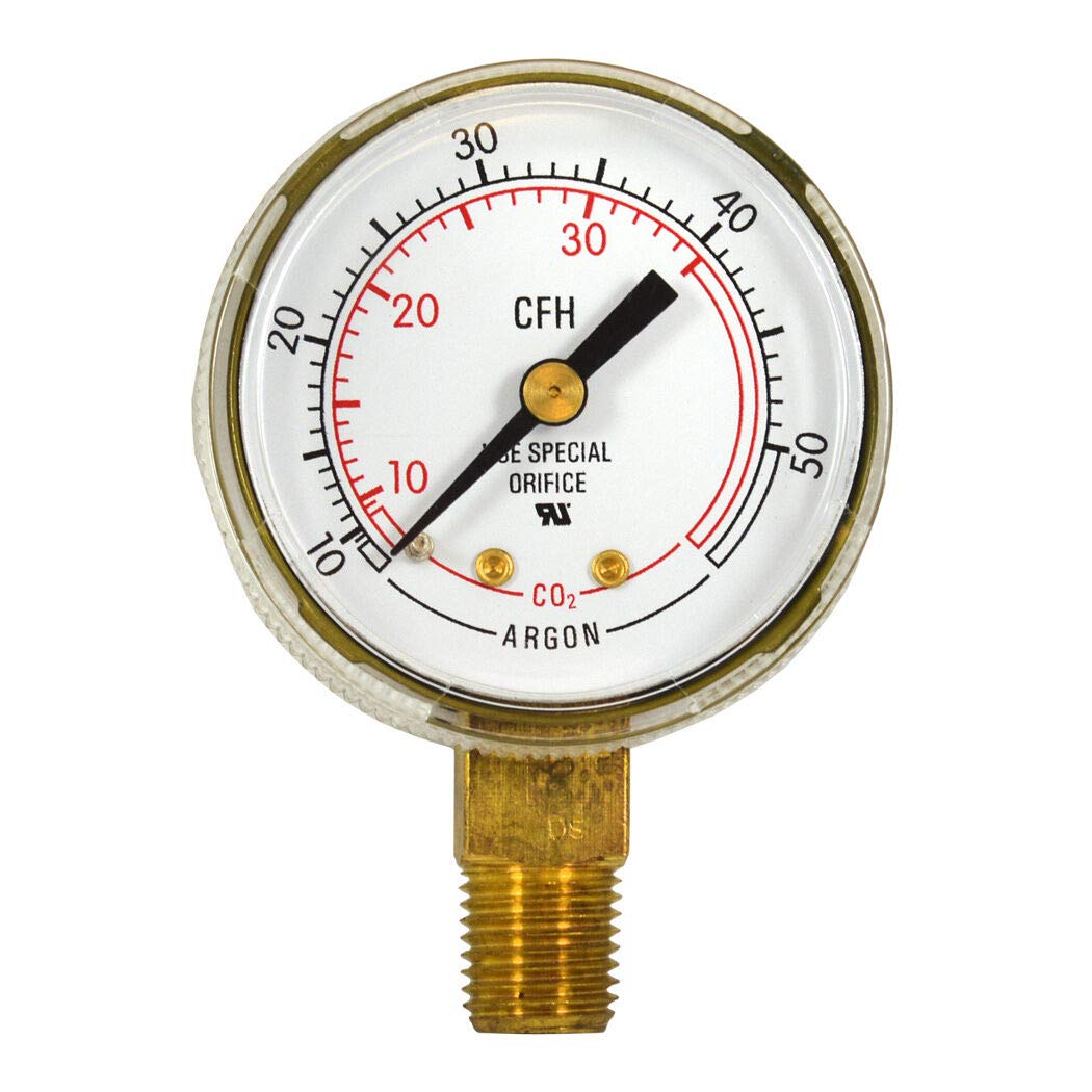 GSParts 2" x 50 CFH Welding Regulator Repair Replacement Gauge 1/4 NPT For Argon, US-017