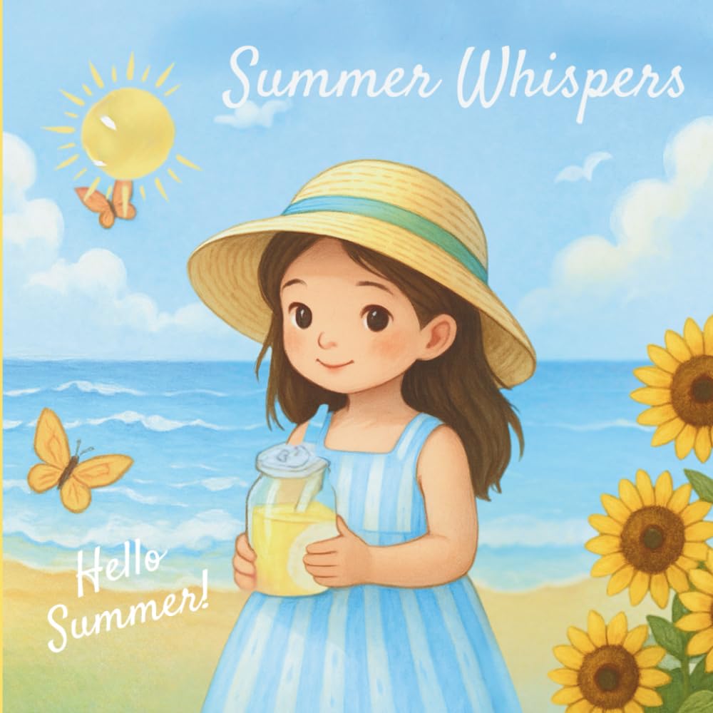 Summer Whispers: 44 charming illustrations and inspiring phrases to color, imagine, and celebrate the joy of summer.