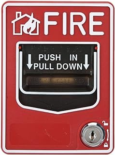 Wired Emergency Fire Alarm Station 9-28VDC Conventional Action Manual Call Point, Fire Alarm Warning Strobe Siren Horn Sound Alert Safety System Sensor, Fire Alarm Pull Station