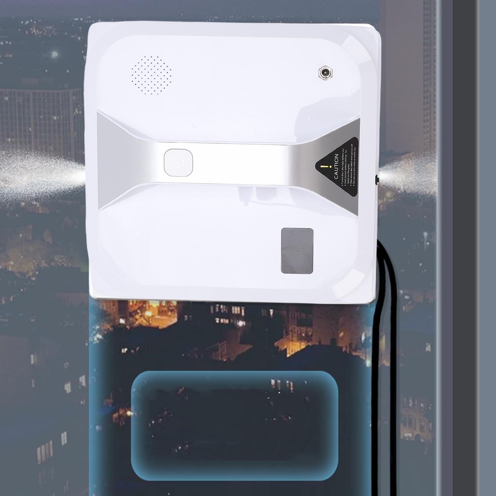 LICAEVEY Robot do Czyszczenia Okien, Podwójny System Zraszania wodą, Sterowanie za pomocą Aplikacji Mobilnej, Wszechstronne Tryby Czyszczenia dla Różnych Typów Okien (Wtyczka UE od 100 do 240 V)