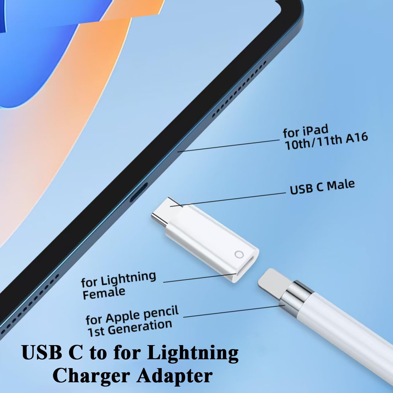 Amazon.co.jp: BDJXCUSA USB Type C to Pencil充電器アダプター Apple
