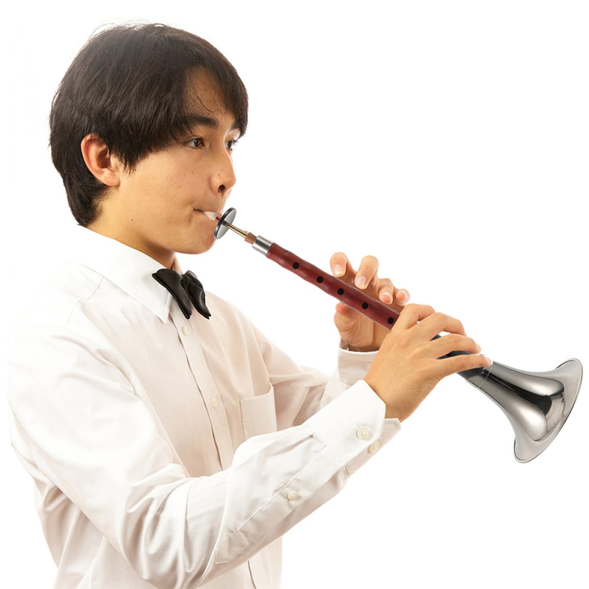 Suona de Palo de Rosa Rojo en Clave, Instrumento de Viento | Principiantes, Metal Ligero y Resistente al Óxido, Apta para Estudiantes y Profesionales Color Aleatorio