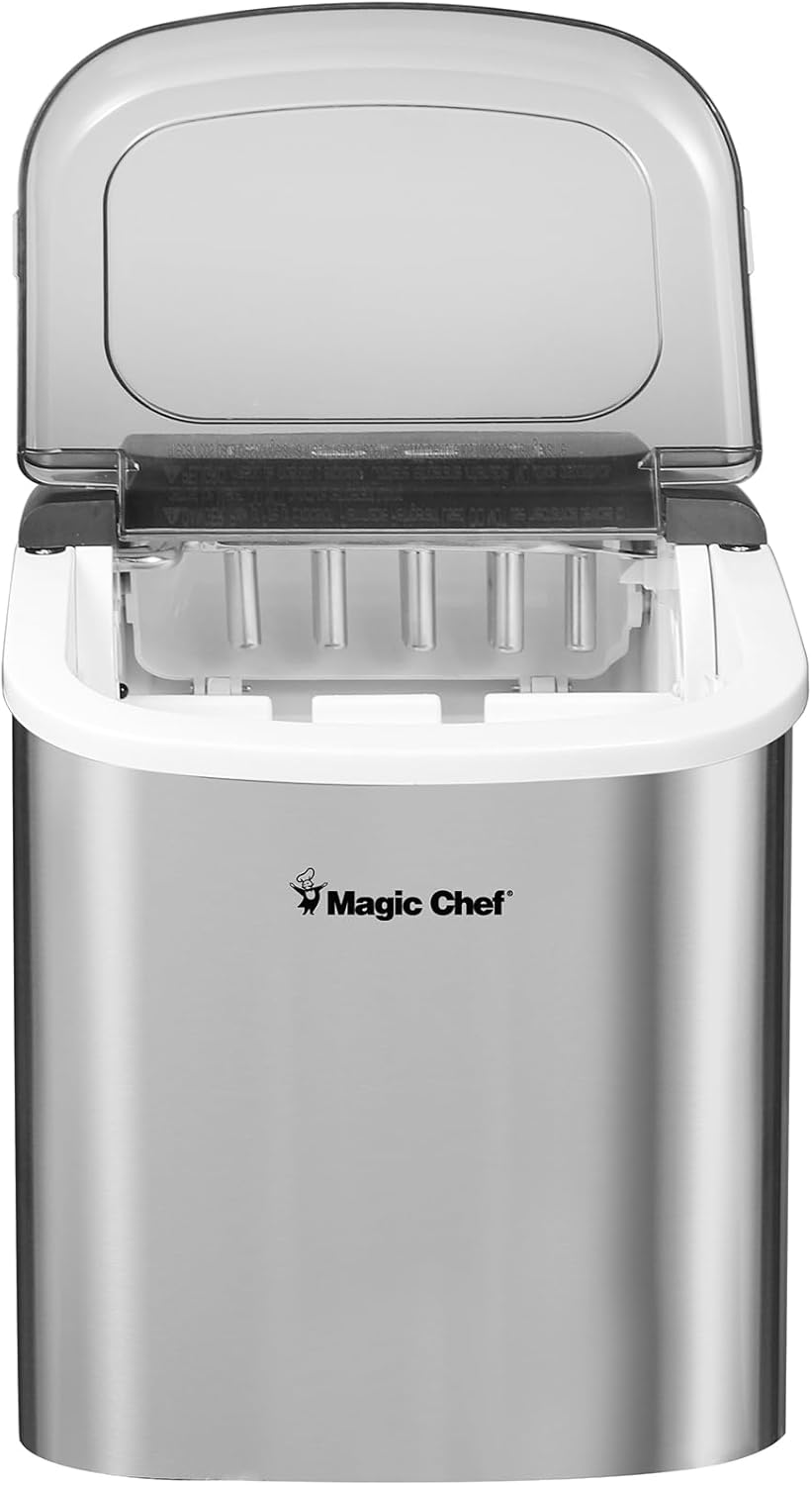 27 lb. Portable Countertop Ice Maker in Stainless