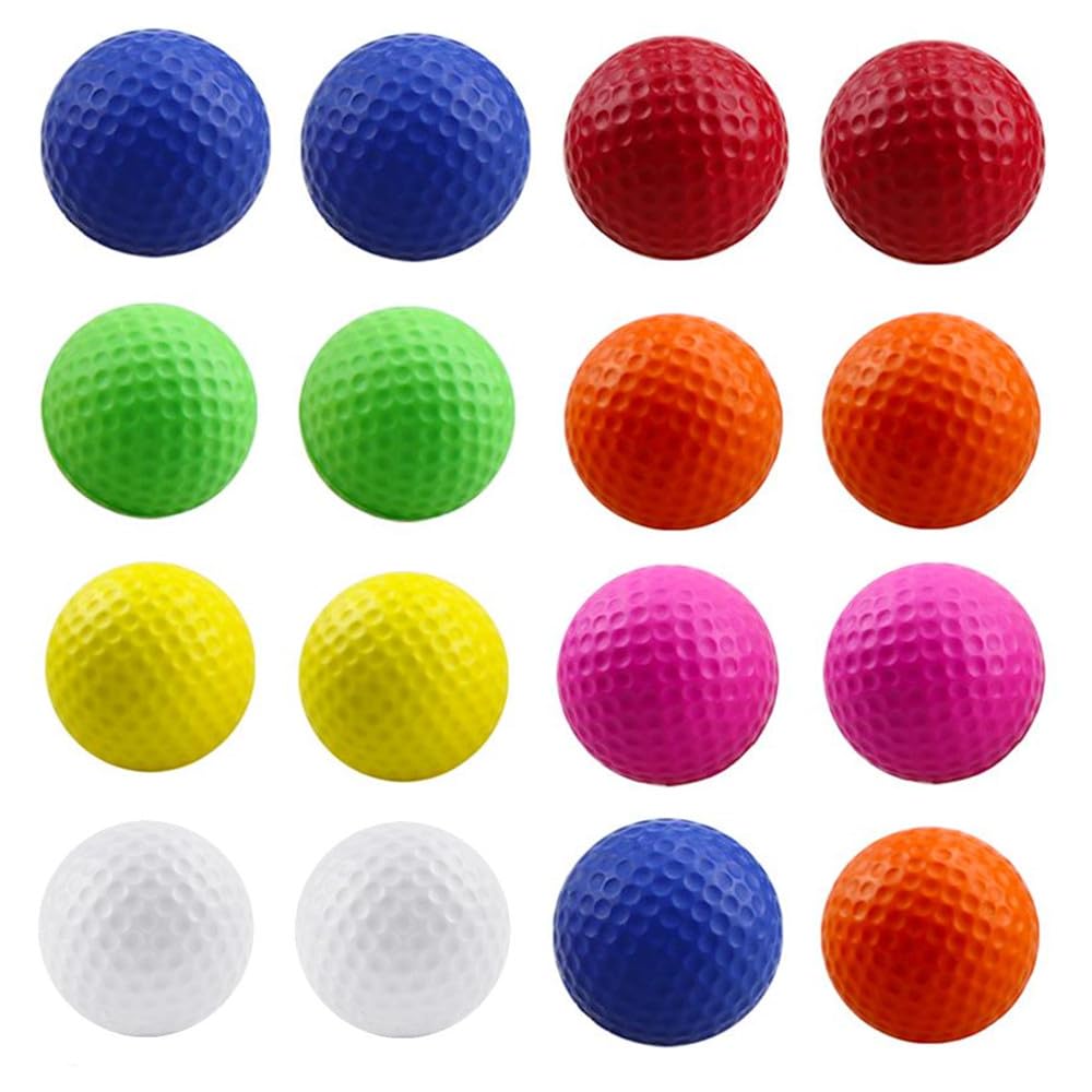 Pelotas de golf, pelotas de entrenamiento de golf, 16 unidades, pelotas de mini golf, pelotas de golf para entrenamiento en interiores y exteriores, pelotas de entrenamiento para principiantes