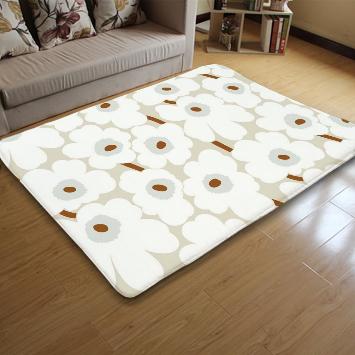 Amazon｜ラグ カーペット マリメッコ 花柄 ラグマット 絨毯