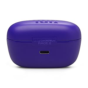 JBL Endurance Race 2 - Waterproof (IP68) Sports True Wireless Earbuds with 4 mics for Crisp, Clear Calls, Pure Bass Sound, 48Hrs of Playback, Plus Speed Charging & Active Noise Cancelling (Purple)