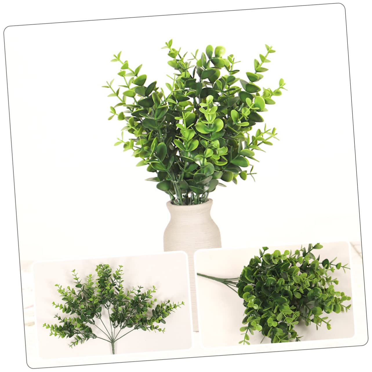 Alipis 4 Sets Künstliche Eukalyptusstiele Box-eukalyptus-wanddekoration Grünpflanzenstiele Für Bastelblumen Dekorationen 2 Stück * 4