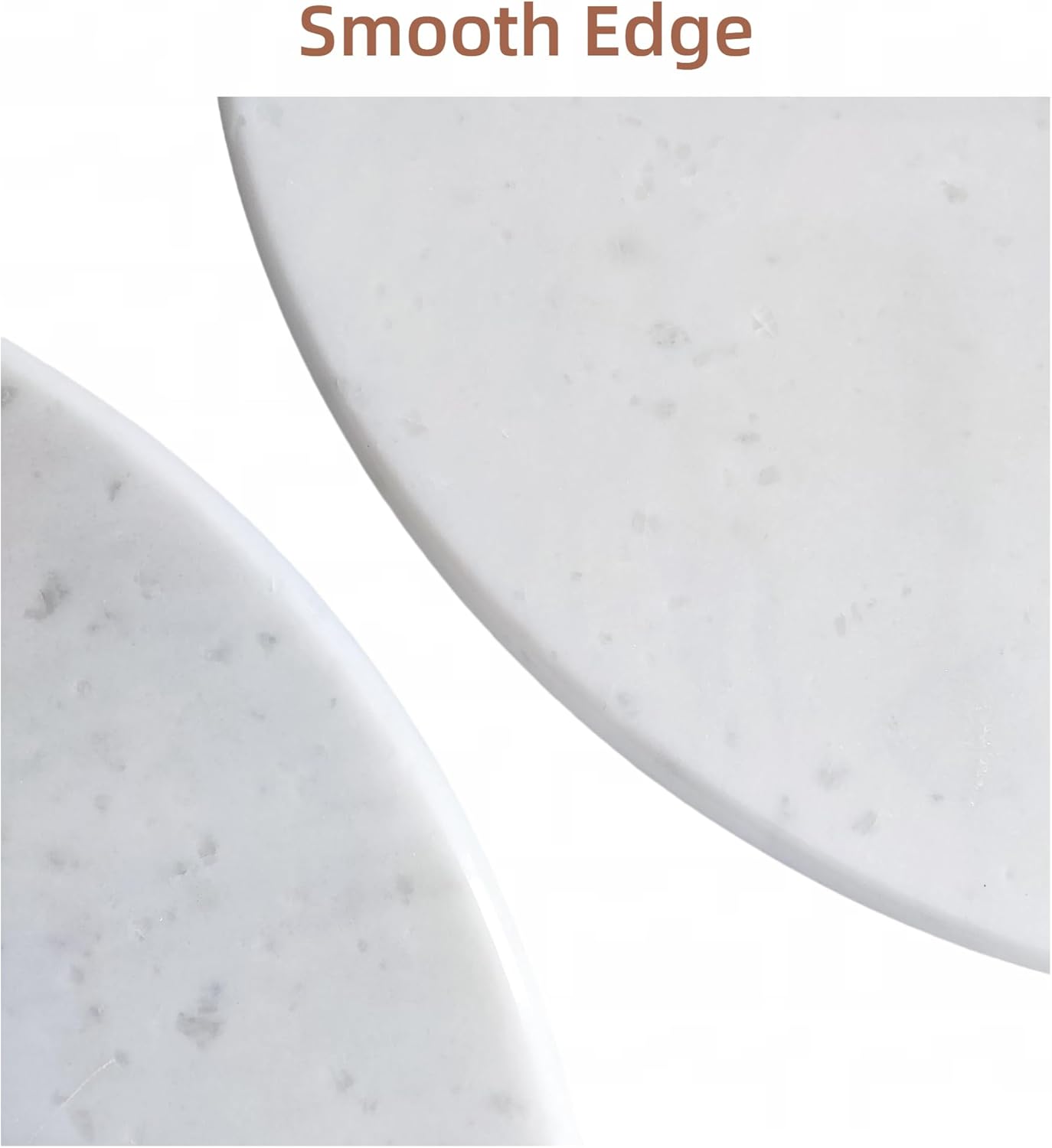 White Marble Corner Shower Shelf, 9 Inch Stone Corner Shelves for Bathroom Wall Mounted Both Sides Polished (1)