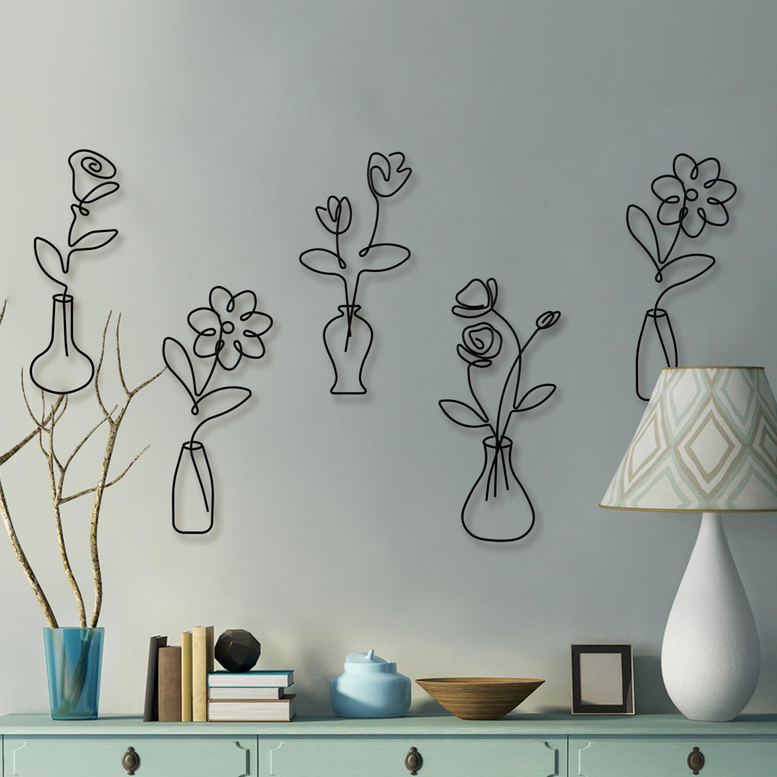 Amazon.co.jp: MrMrKura アイアン 壁飾り 金属製 壁掛け飾り フラワー