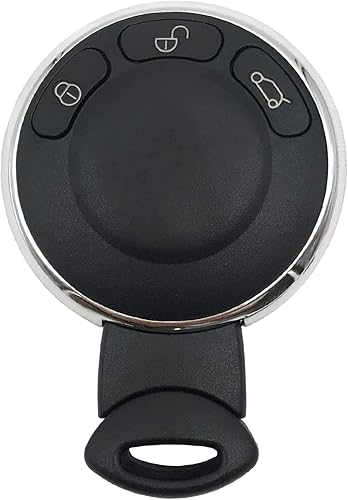 Funda de repuesto de 3 botones para llavero BMW Mini Cooper sin llave (plateado)