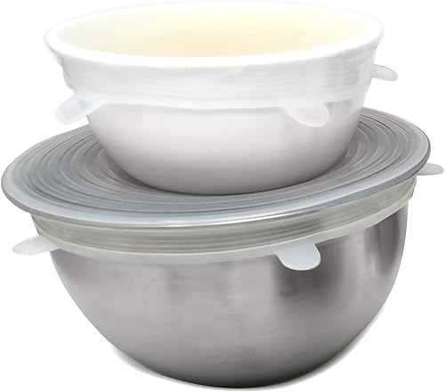 Miniatura 2 de Norpro Juego de 6 tapas de silicona reutilizables aptas para alimentos, se adapta a aberturas de 2.5 a 11 pulgadas