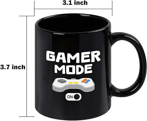 Miniatura 7 de YHRJWN Regalos de juegos para hombres, taza de café Gamer Mode ON para los amantes de los juegos, idea de regalos para jugadores para Navidad,
