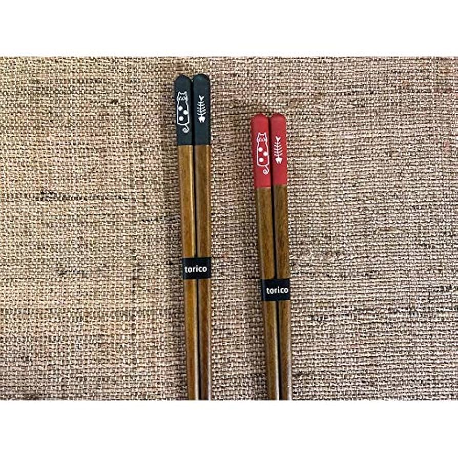 Amazon | おとぼけ猫の箸 黒 23cm お箸 おはし ねこ 木製 日本製