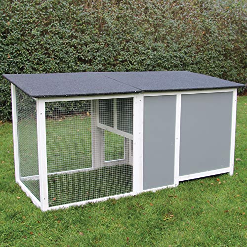 NYVI Hühnerstall Hilda - Winterfest Wetterfest Vollholz - Hühnerhaus mit Auslauf - Kleintierstall draußen - 161 x 80 x… – Bild 8