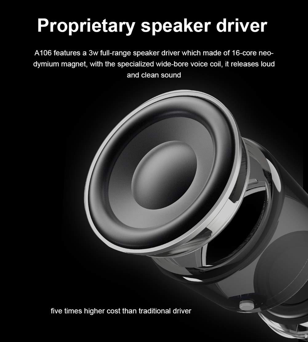 C- Altavoz Bluetooth Súper Mini A Prueba De Agua Sonido/Altavoz Portátil De Calidad Baja Bluetooth 5.0, IP67 A Prueba De Agua, Estuche De Viaje Embalado para Ducha, Habitación, Bicicleta, Automóvil