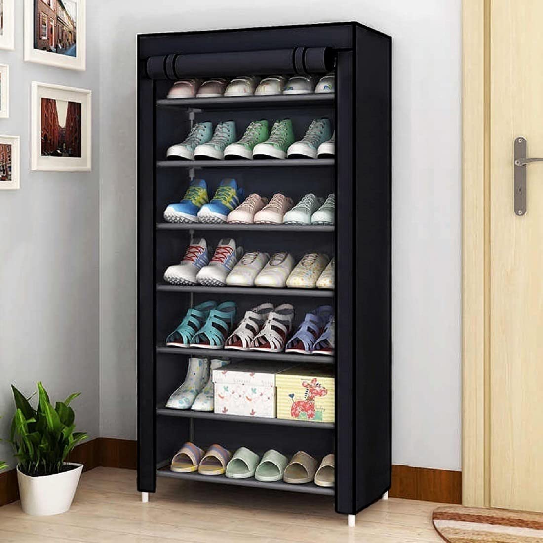 CMerchants Metal Smart Buy Home Utility Portable Shoe Rack (7 Layer) (Grey) (B09B2CS3LH) Amazon Price History, Amazon Price Tracker