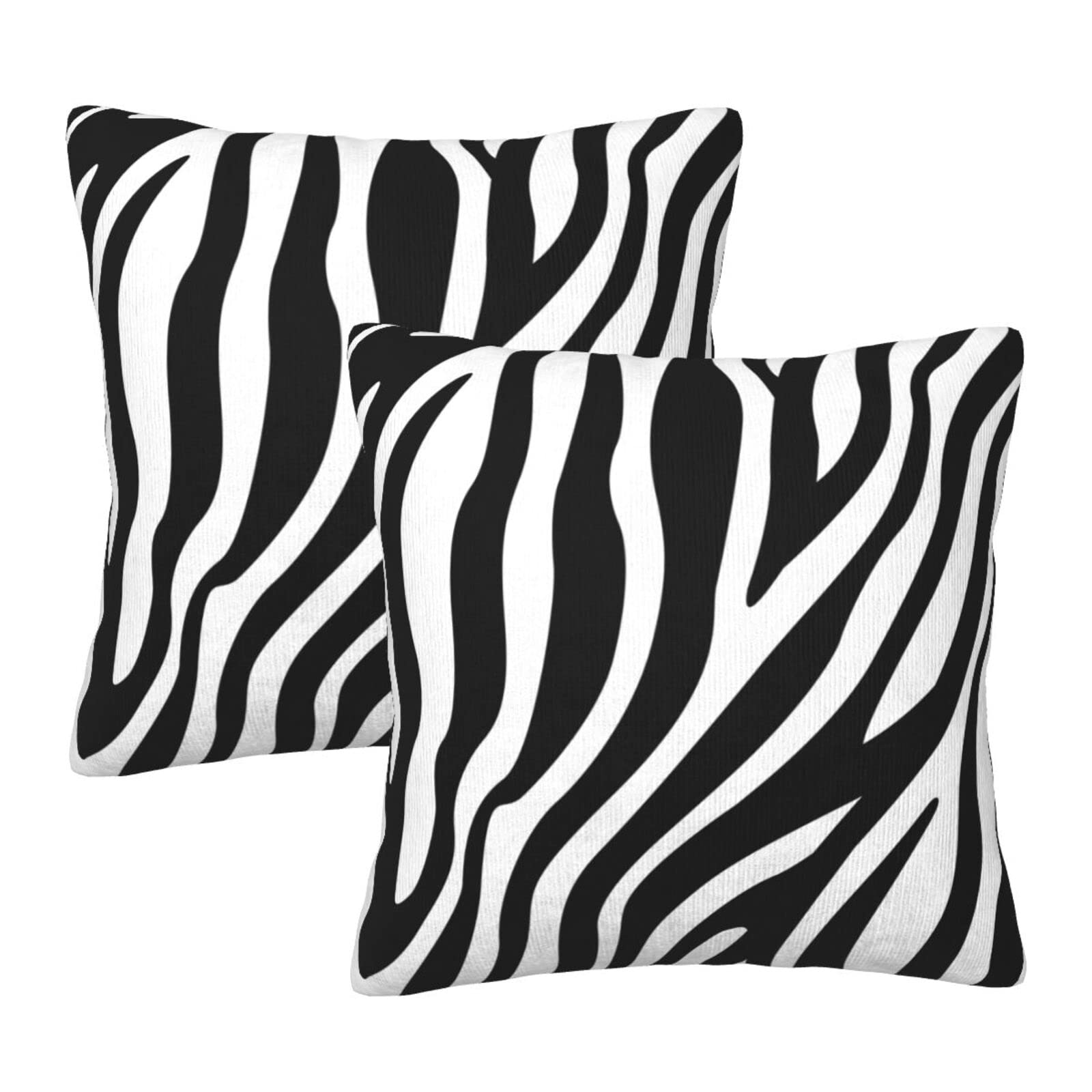 Wansin 18x18 Inch Pillow Covers Set of 2 Zebra Printing Throw Pillow Covers Decorative Pillow Cases Modern Home