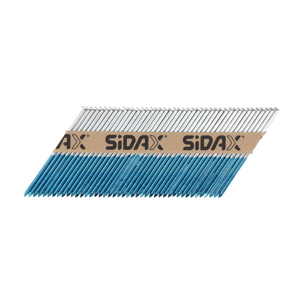 SiDAX | Collated Clipped Head Nails & Gas | Partial Ring Shank | Electro-Galvanised | 3.1 x 90mm | Box 2200 pcs (CHN04-3190PRFC) — image 1