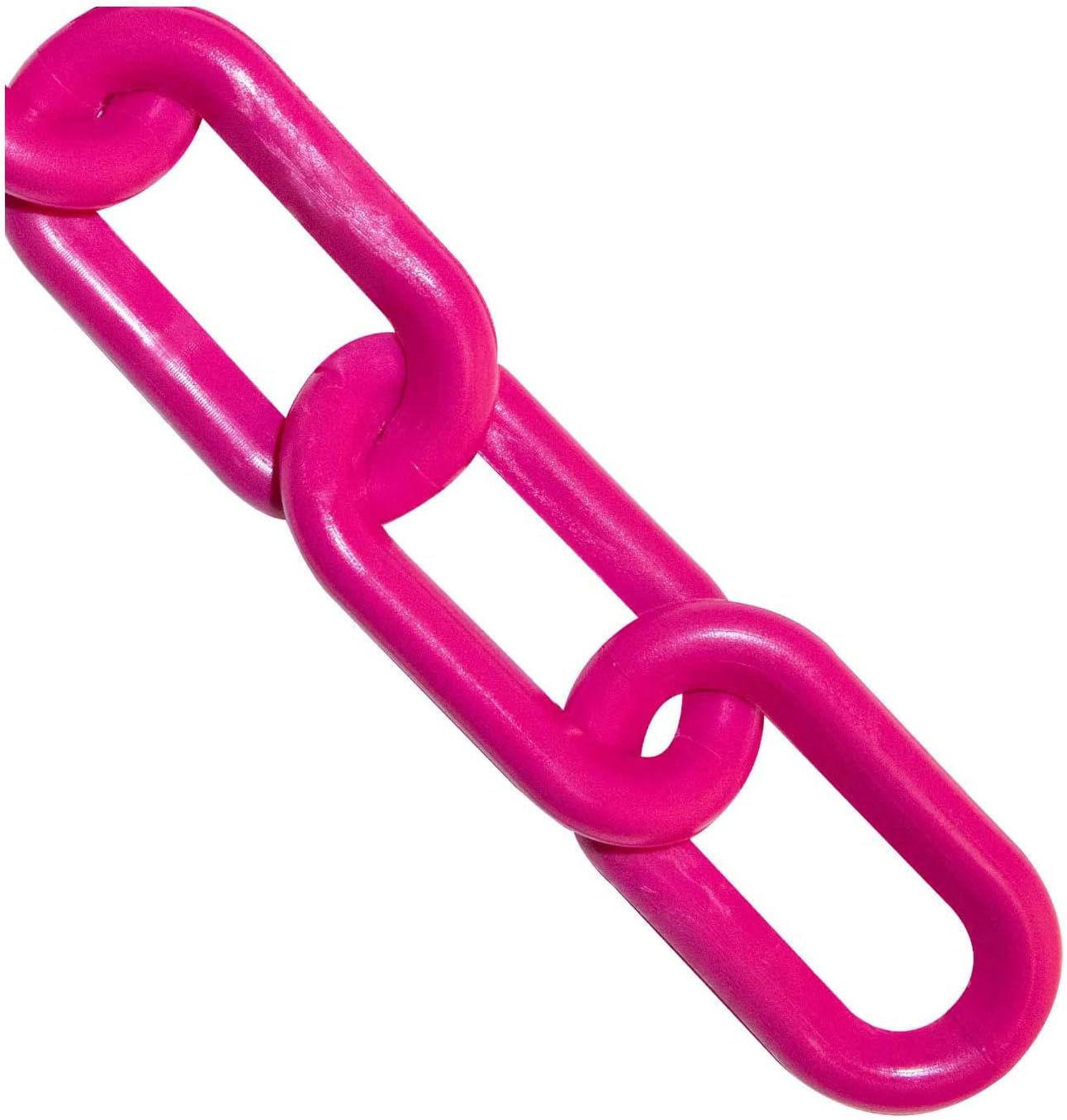 Mr. Chain Plastic Barrier Chain, Safety Pink, 1.5-Inch Link Diameter, 25-Foot Length (30025-25)