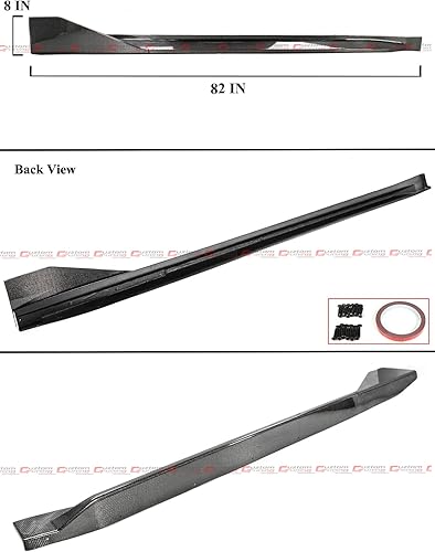 Miniatura 2 de Extensión de falda lateral de fibra de carbono real con diseño de aleta de alto rendimiento, compatible con BMW G82 G83 M4 2021-2024