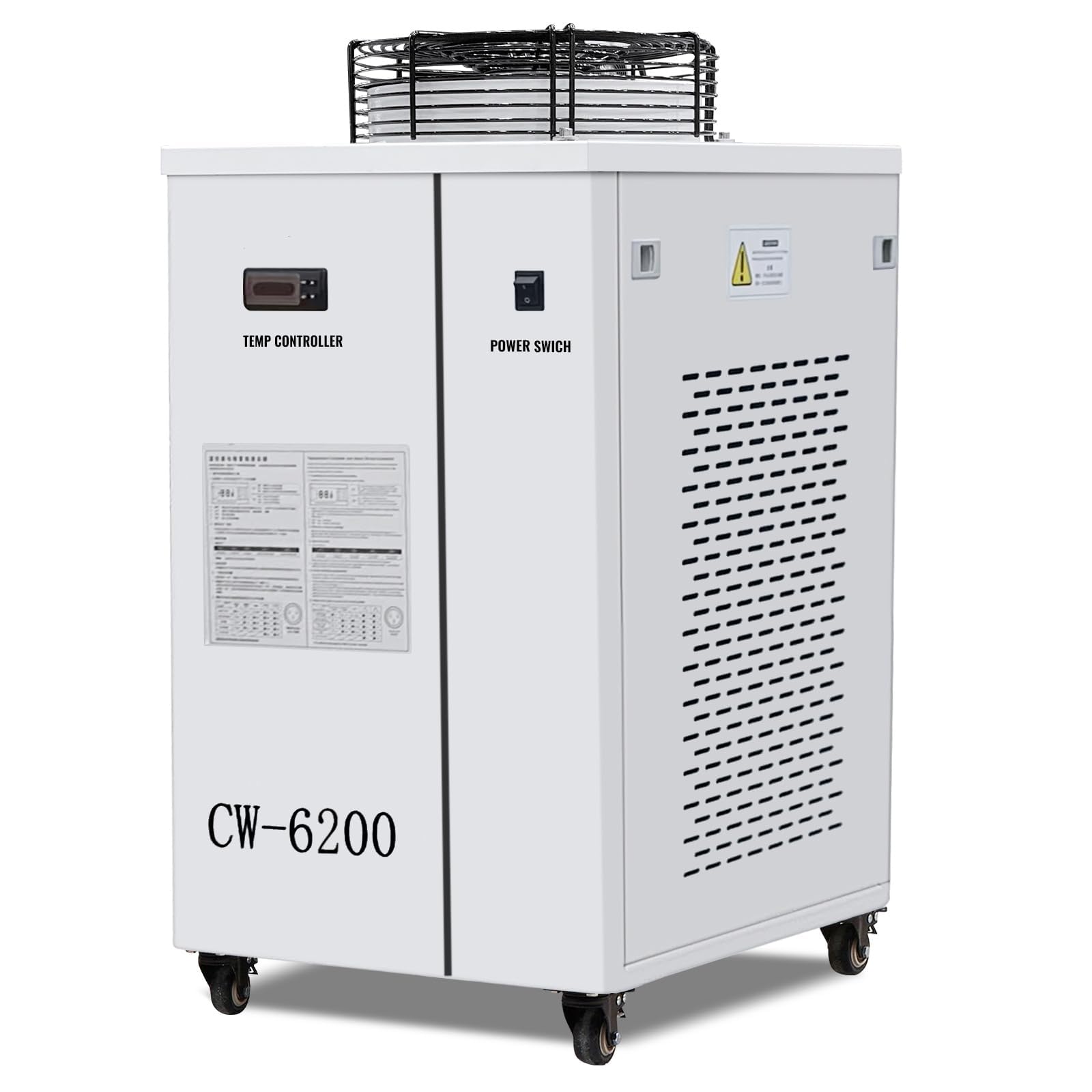 CW-6200 Industrial Water Chiller Cooler,Macchina di Raffreddamento ad Acqua,Temperatura Costante e Controllo Intelligente Della Temperatura,per La Macchina per Incisori Laser,CNC