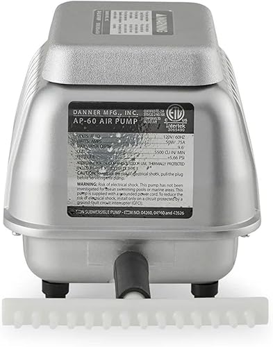 Miniatura 7 de Danner 0 bomba de aireación para estanque con difusor, Plateado