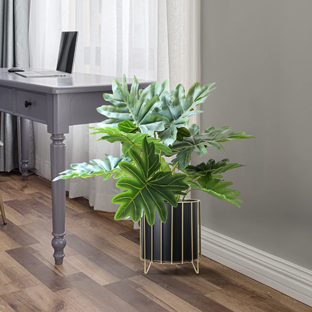 FEILANDUO 4 stuks decoratieve kunstplanten kleine nepplanten binnen mini plastic faux planten in witte potten voor thuis bureau decor vensterbank, buiten, tafeldecoraties