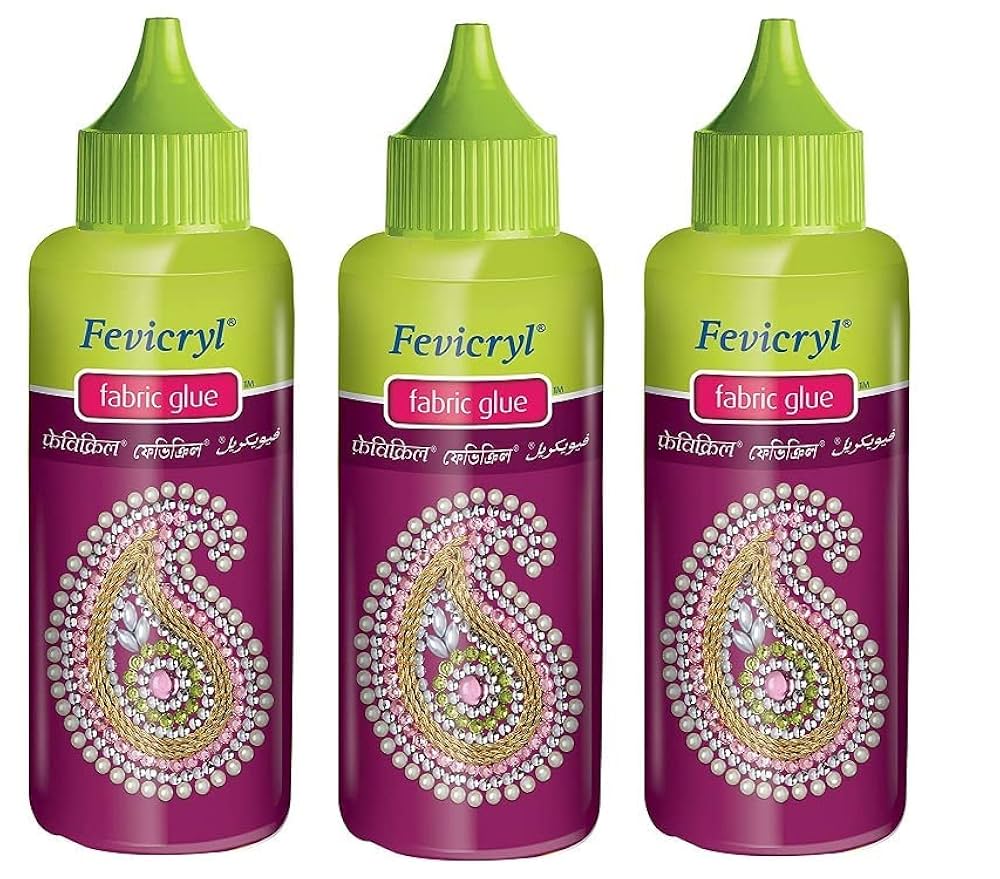 FEVICRYL fabric glue ストーン用グルーボンド80g Fevicryl Fabric Glue Permanent Adhesive Bond Clear 80 ml