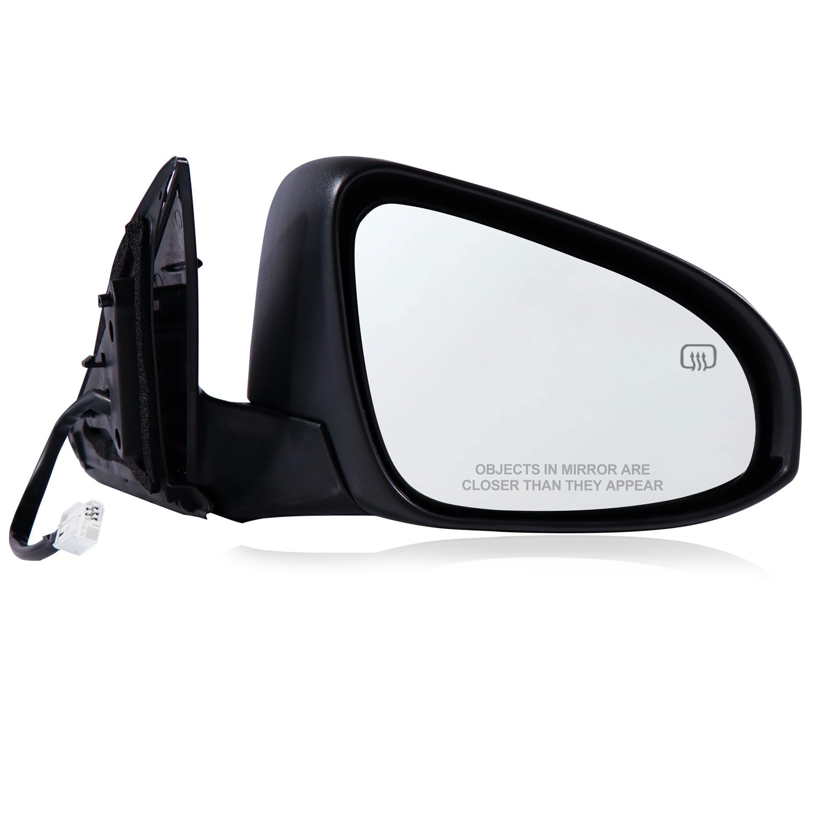 Passenger Side Mirror Compatible with 2015 2016 2017 Toyota Camry 5Pins with Power Glass Heated Manual Folding Black Right Side View Mirrors Replace