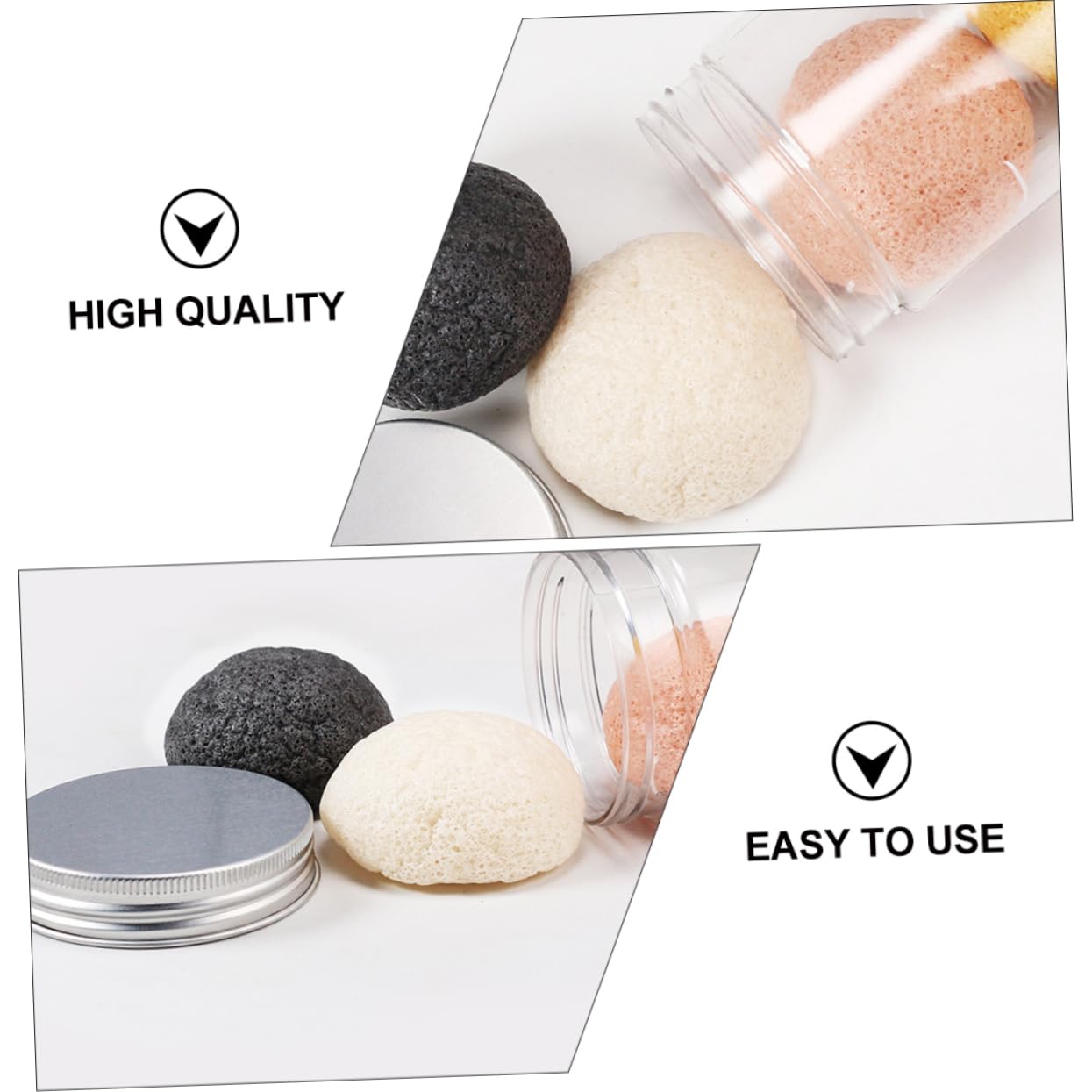 Healeved 24piezas Esponjas De Naturales Para Cuidado Facial De Exfoliantes y Limpiadoras Suaves Para Tipo De Piel Para Eliminar Maquillaje y Impurezas