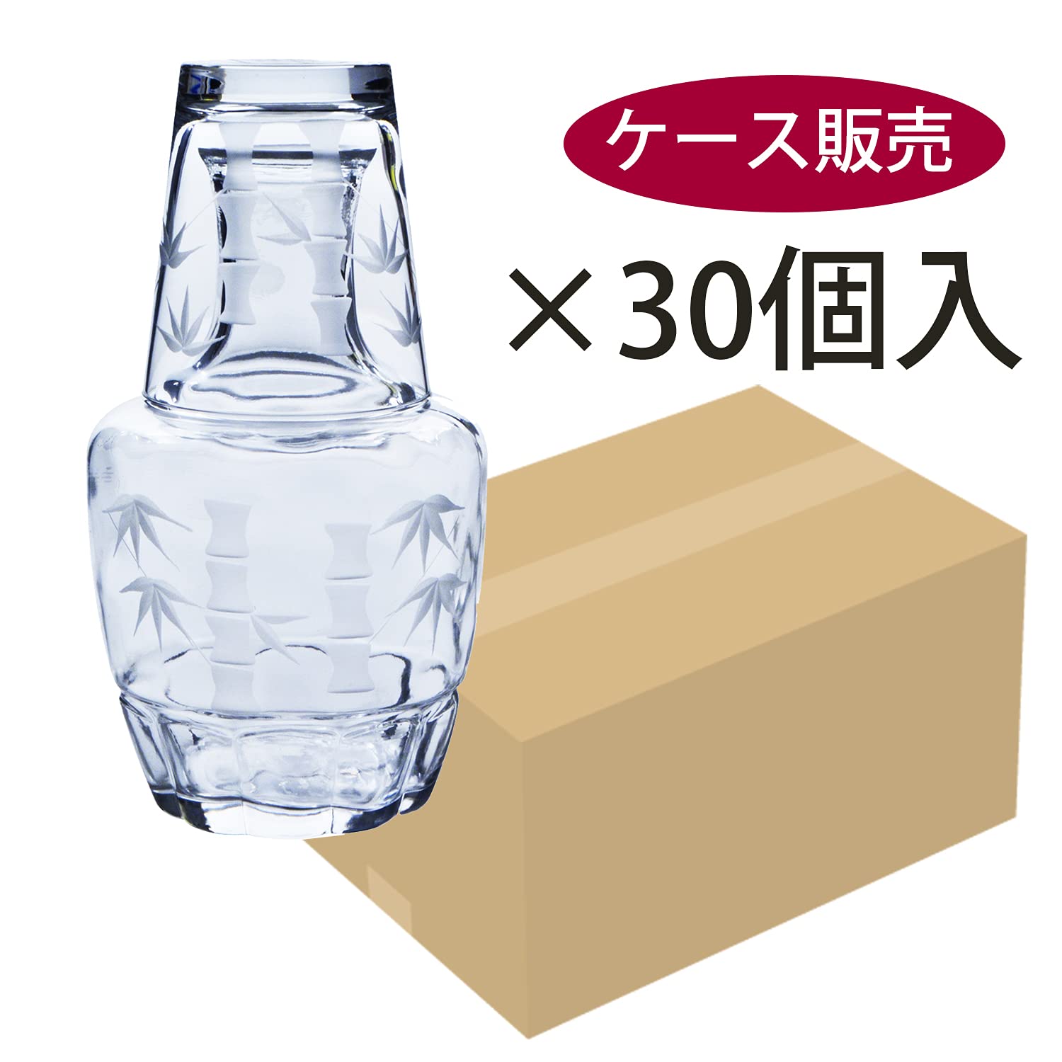 Amazon｜東洋佐々木ガラス 冠水瓶 竹切子 本体1・冠コップ1 650ml 30個