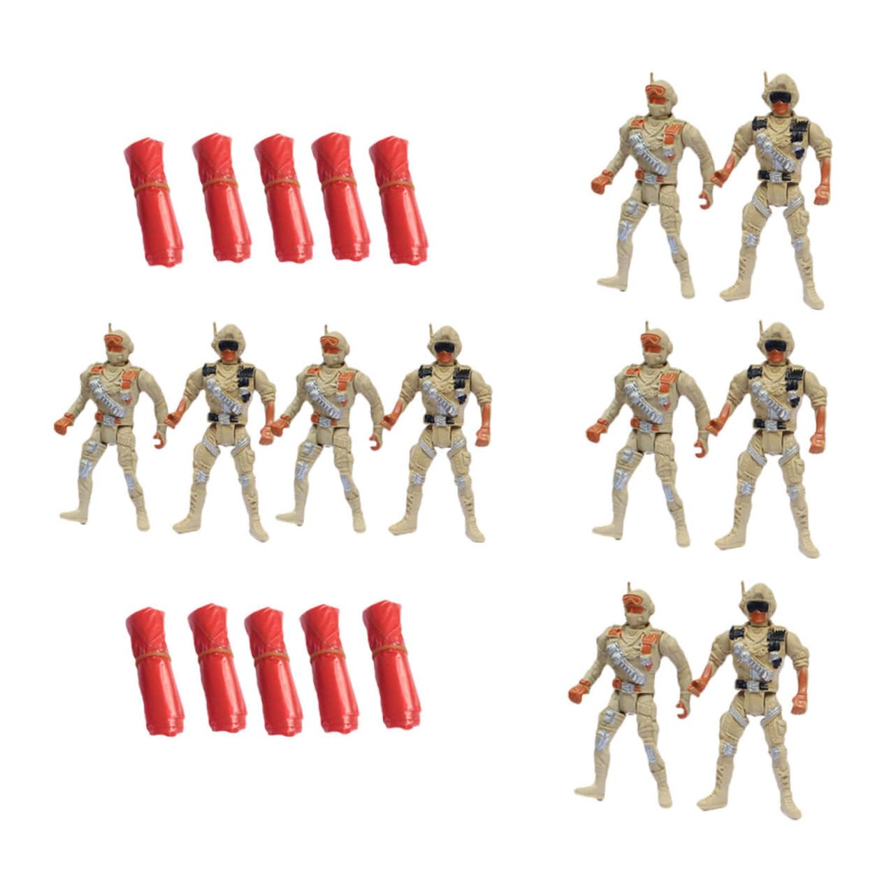 Vaguelly Outdoor Parachute Flying Toys for Boys and Girls 10pcs Army Toys Moving Parts for Boys and Girls Random