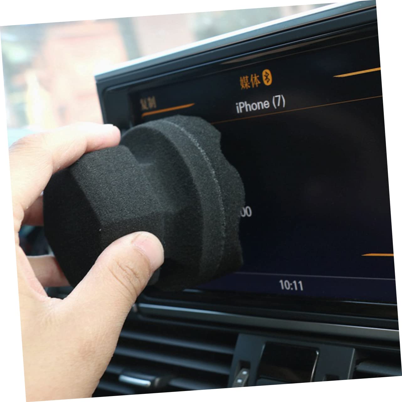 ibasenice 9piezas Esponjas De Cera para Automóvil Esponjas De Pulido y Abrillantado Alta Densidad para Aplicación De Cera y Limpieza Interior para Mantenimiento De Asientos Tablero