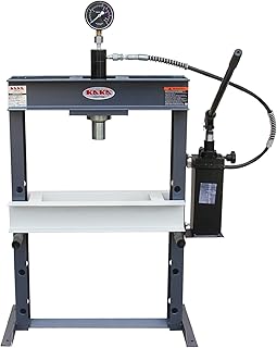 KAKA INDUSTRIAL HP-10S Hydraulic Shop Press, H-Frame Hydraulic Press with Manual Double Speed Pump,10 ton Press Capacity,7 in Stroke