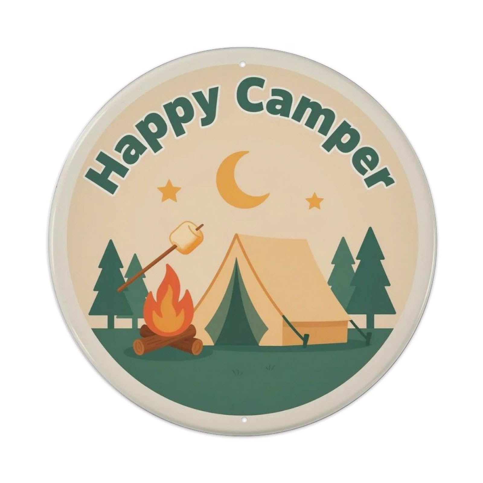 Happy Camper Metal Tin Sign Plaque