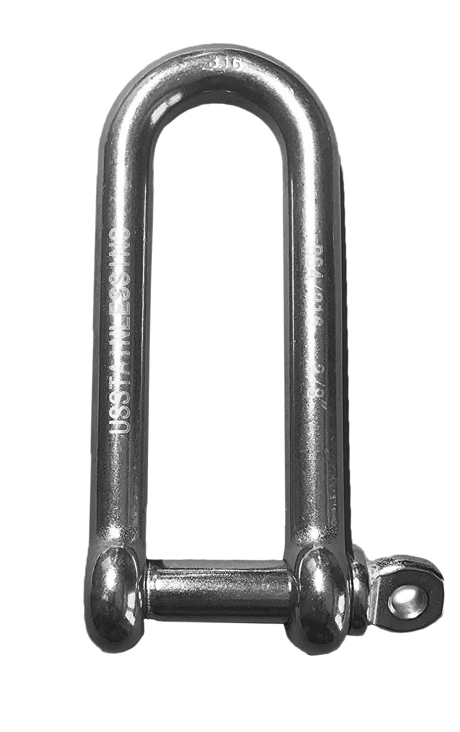 US StainlessStainless Steel 316 Long D Shackle 3/8" (10mm) Marine Grade