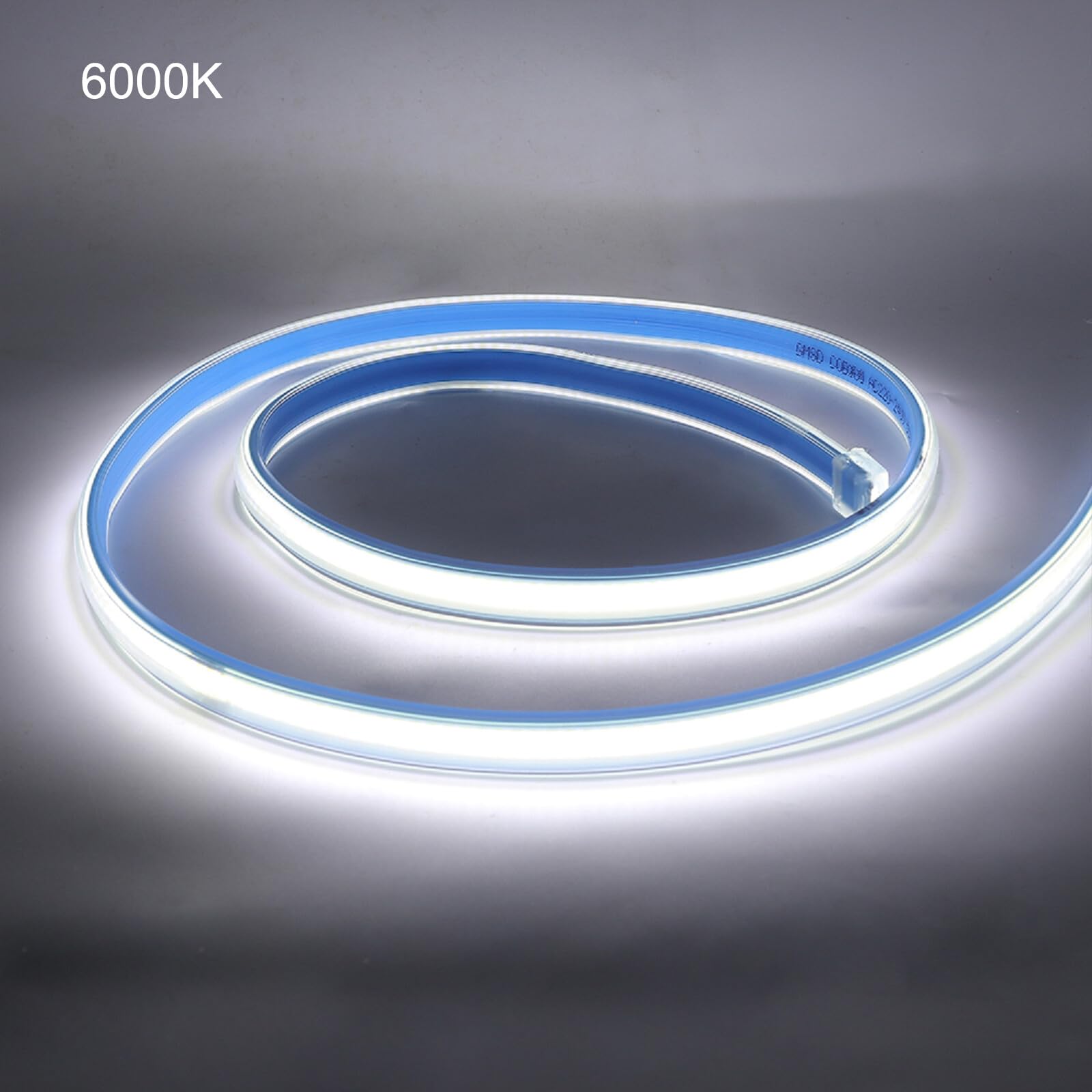 XUNATA Tira de LED COB 220V, Alto brillo 360 LED/m, IP65 Impermeable, Cada Corte de 50 cm, Luz de Cuerda Flexible (Blanco Frio, 50m)