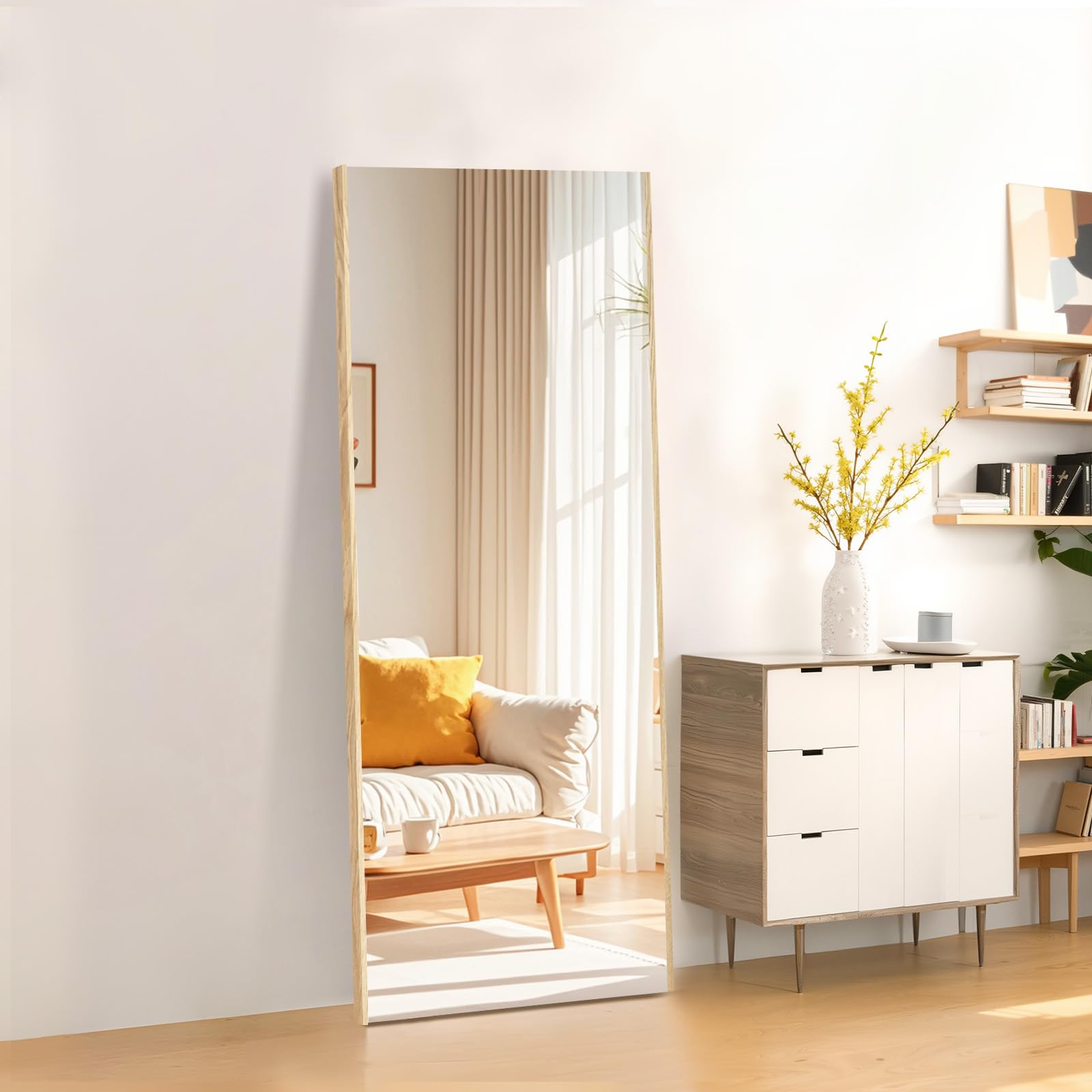 Amazon.co.jp: BRIVUE 割れない鏡 1枚2役 姿見 壁掛け 立て掛け 全身