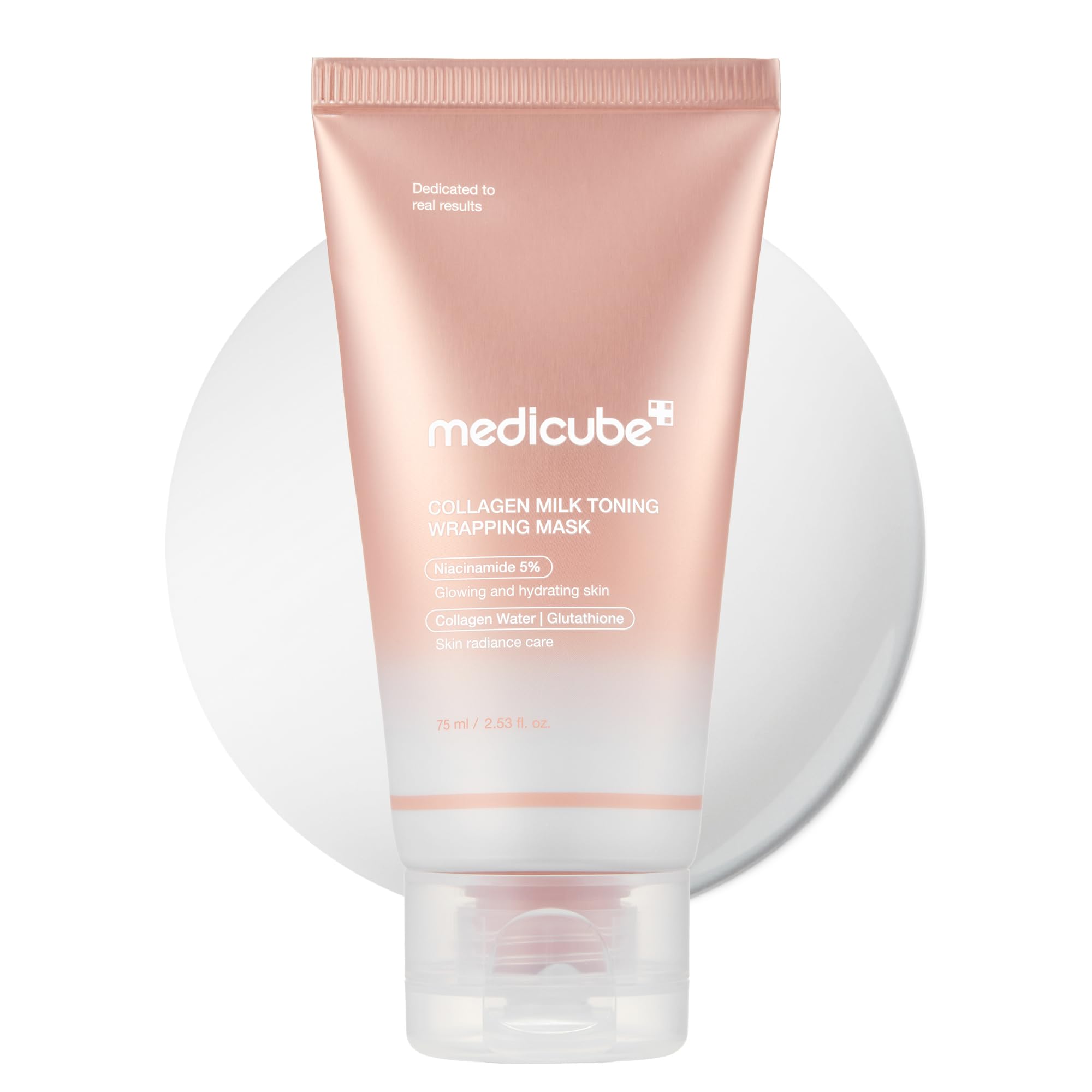medicube Wrapping Mask Collagen Glazed Milky Glow Daytime Peel Off Mask | Quick and Easy Care with Glutathione, Niacinamide for Plumped, Hydrated & Smooth Skin | Korean Skin Care, 2.53 fl.oz