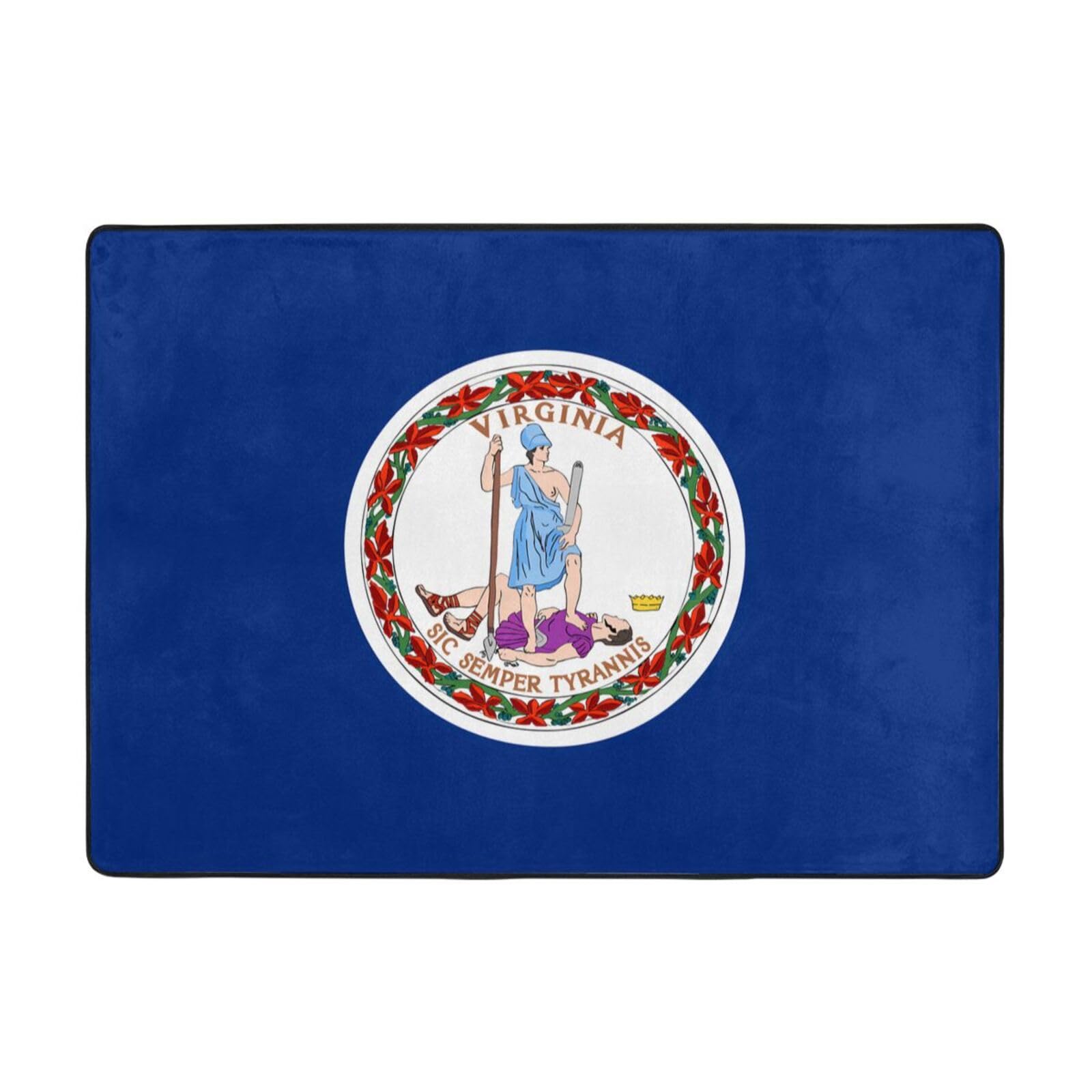 Tapis drapeau de Virginie salon bureau grand tapis imprimé de 203x147 cm