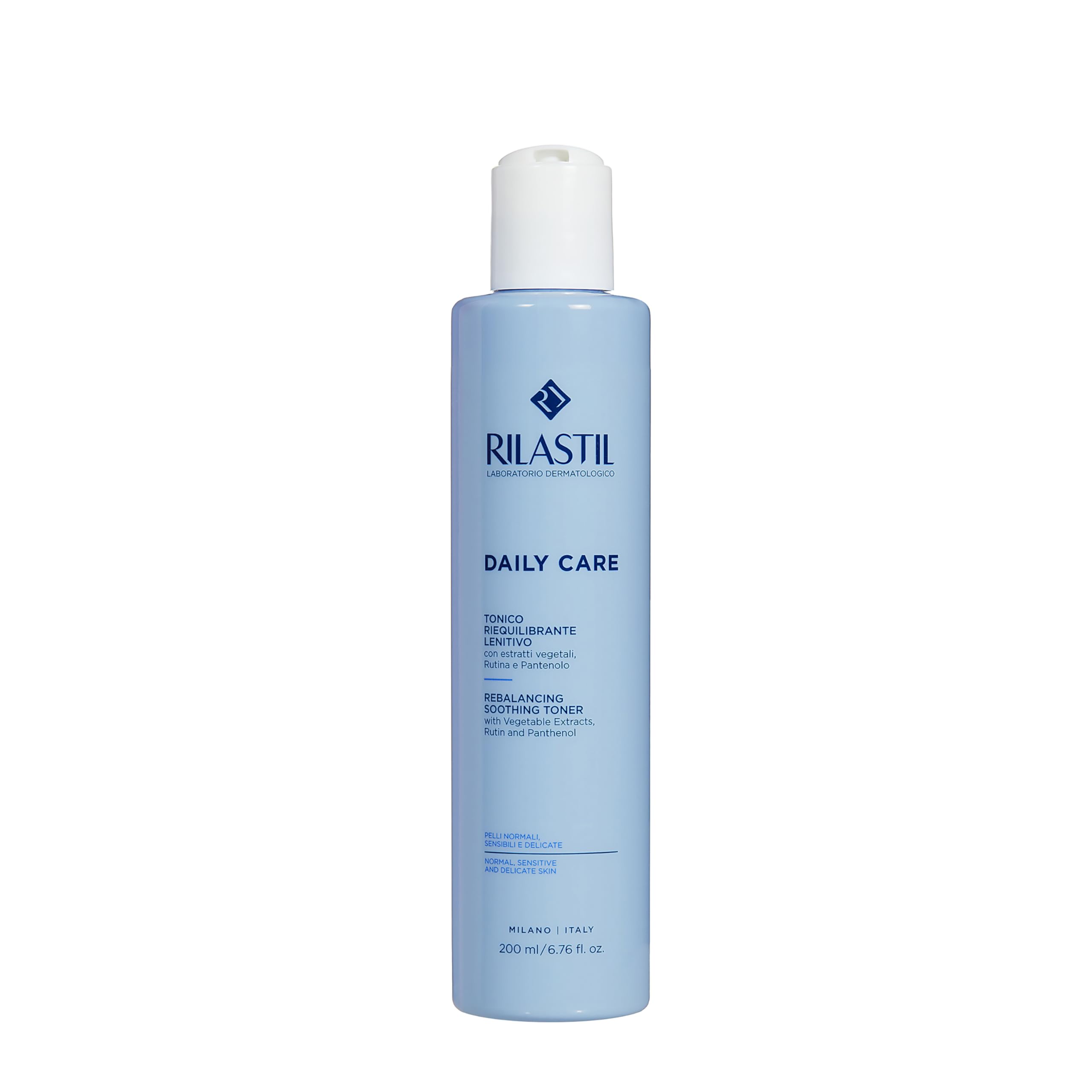 Rilastil Daily Care Tonico, Tonificante, Lozione Senza Alcool per Pelle Normali, Sensibili e Delicate, Confezione da 200 ml