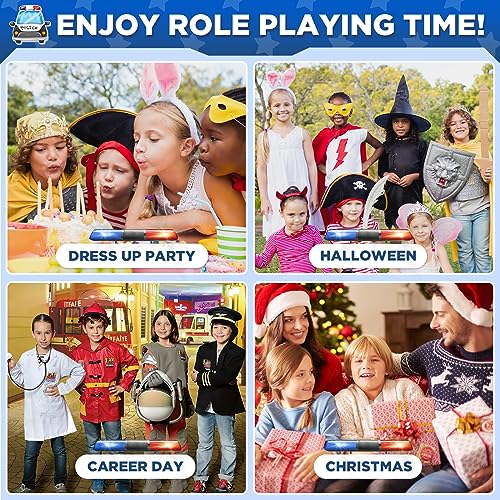 Police Officer Costume for Girls Kids, Halloween Costumes for Girls 3-12 - image 6