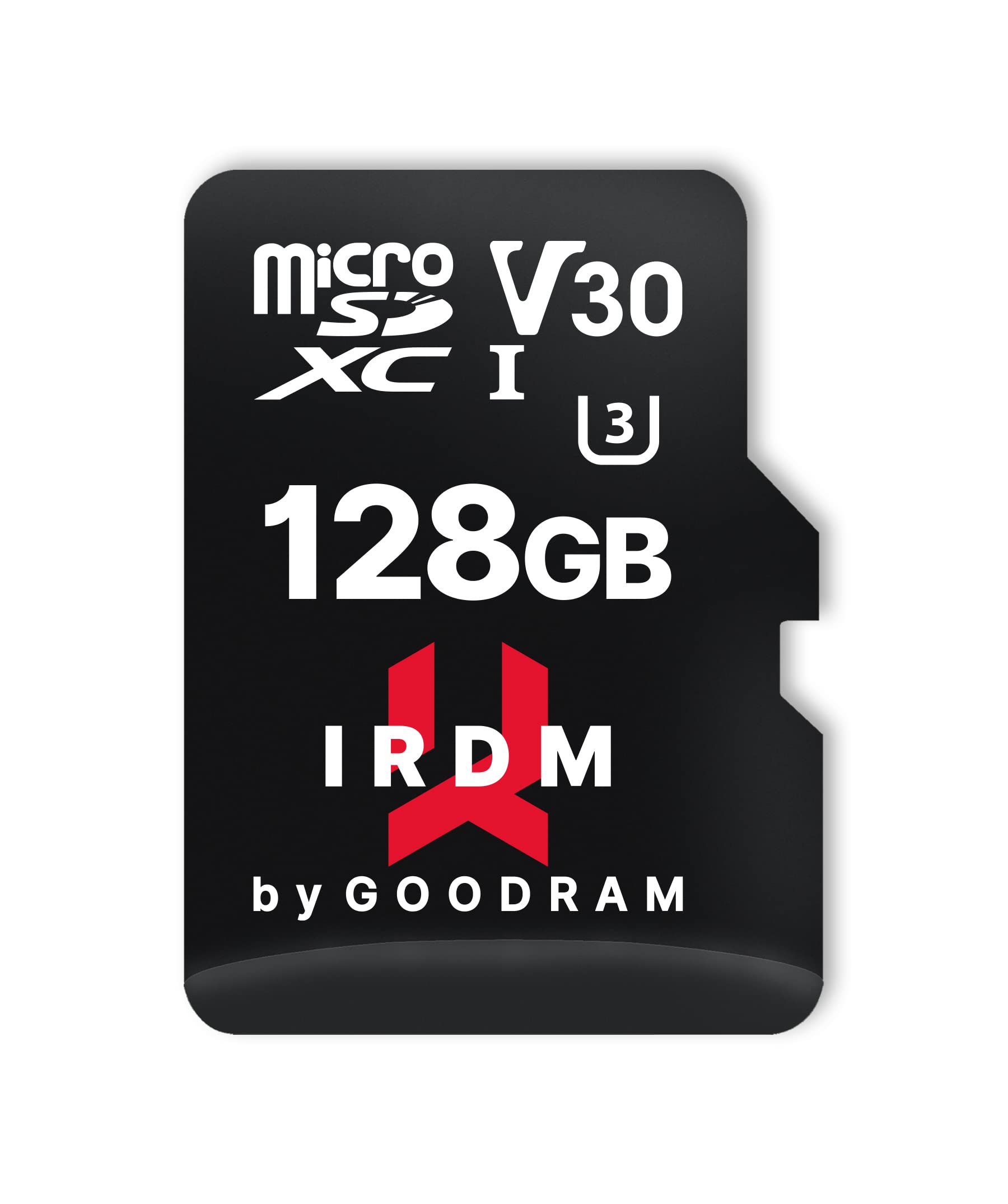 Goodram - IRDM microSD Karte UHS-I U3 mit Adapter - 128 GB, bis zu 100 MB/s, V30, 4K geeignet - stoßfest & wasserdicht - Extreme Zuverlässigkeit, Video Speed Class V30, Qualitätskomponenten