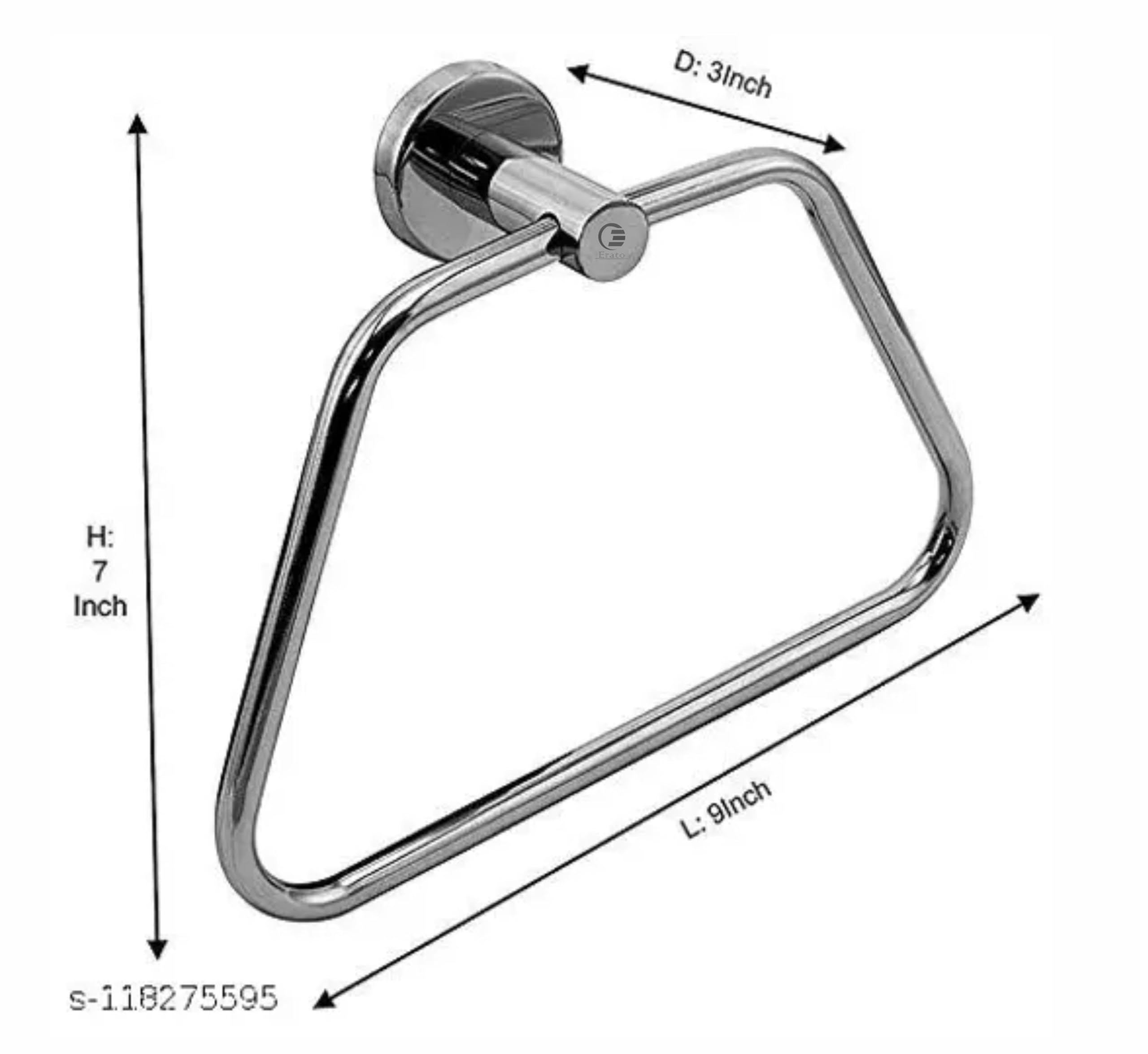 ERATO™ Stainless Steel Towel Napkin Holder for Home/Kitchen/Bathroom Accessories (Stainless Steel, Pck of 2) 1
